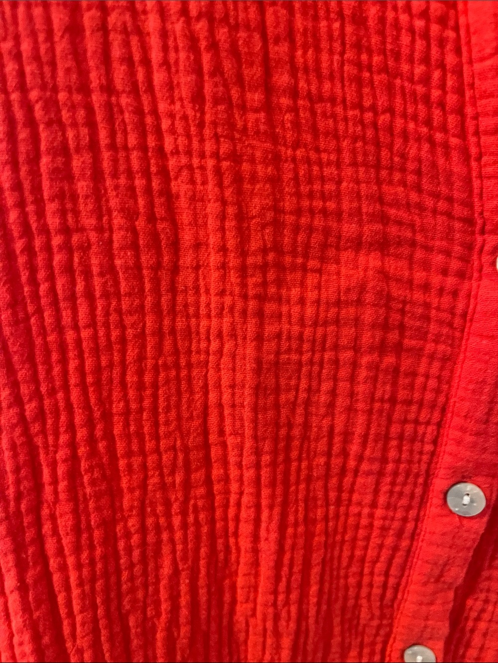 Jones New York Bright Orange/ Coral Button-Down Shirt - Picture 3 of 5